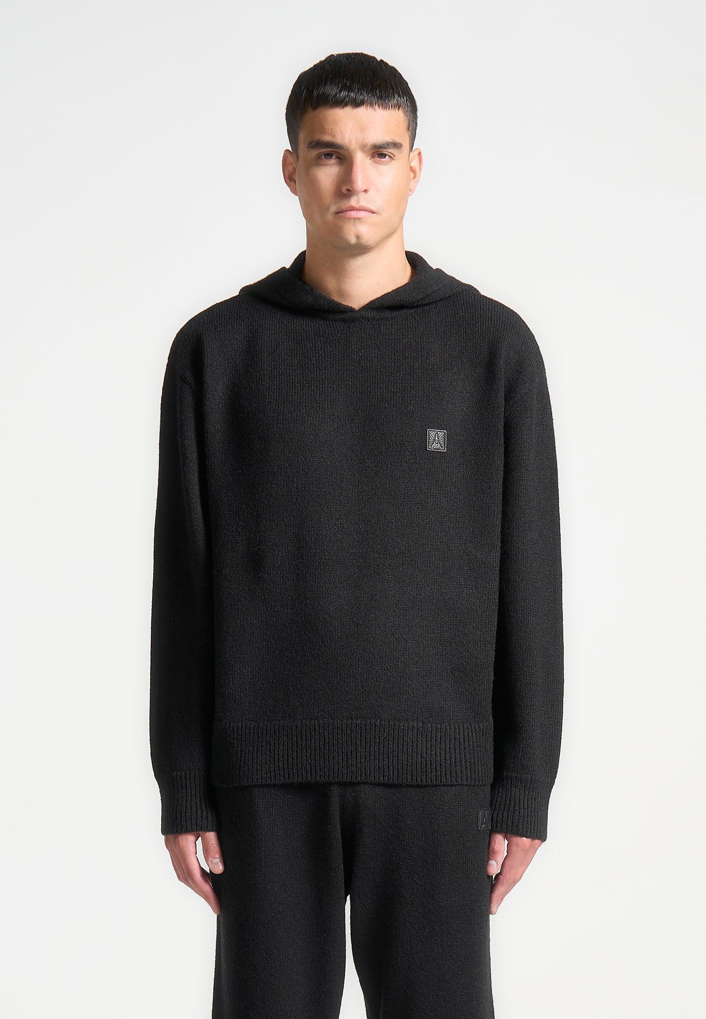 Signature Mohair-Blend Hoodie - Black Male Product Image