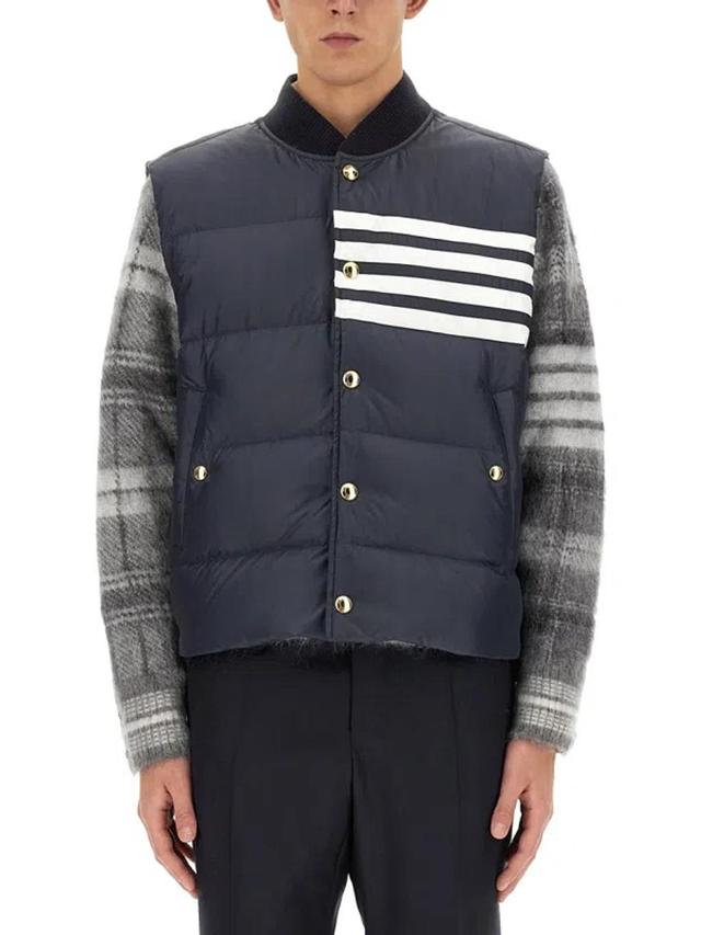 THOM BROWNE Down Jacket In Blue Product Image