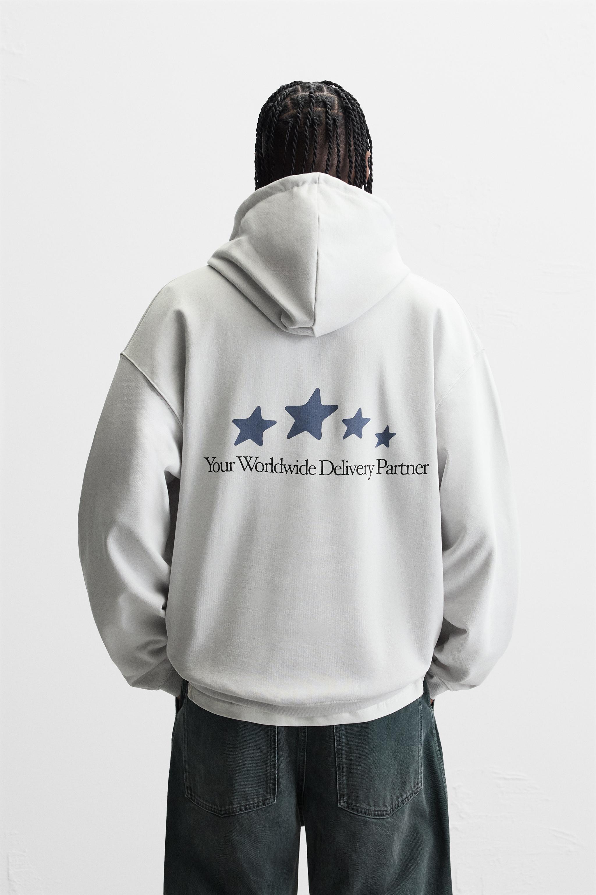 EMBROIDERED TEXT SWEATSHIRT Product Image