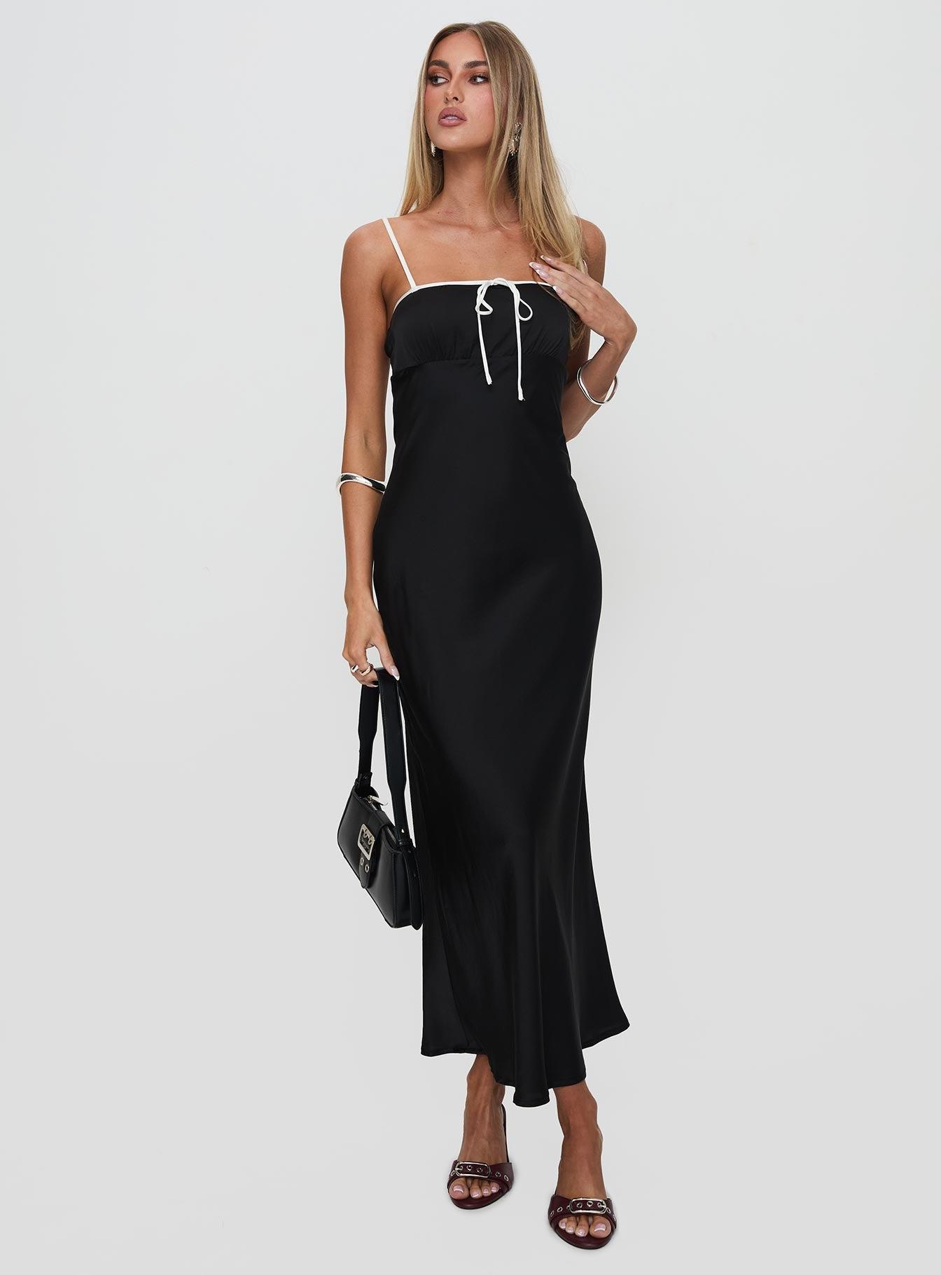 Vasiliki Maxi Dress Black / White Product Image