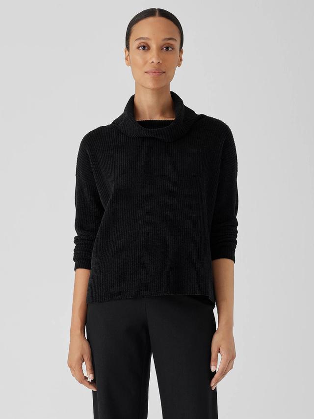 EILEEN FISHER Organic Cotton Chenille Turtleneck Topfemale Product Image