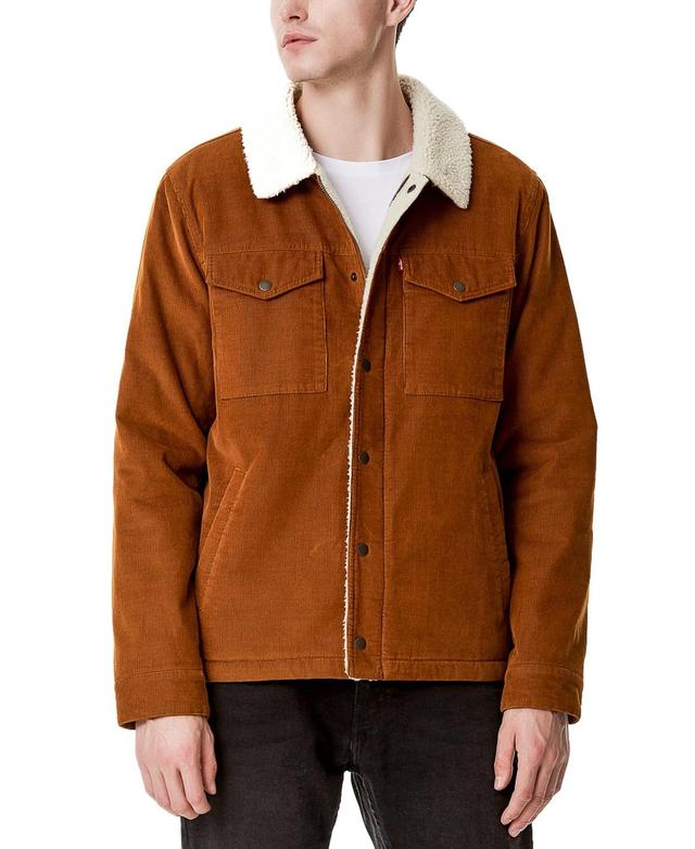 Mens Levis Classic Corduroy Sherpa Trucker Jacket Product Image