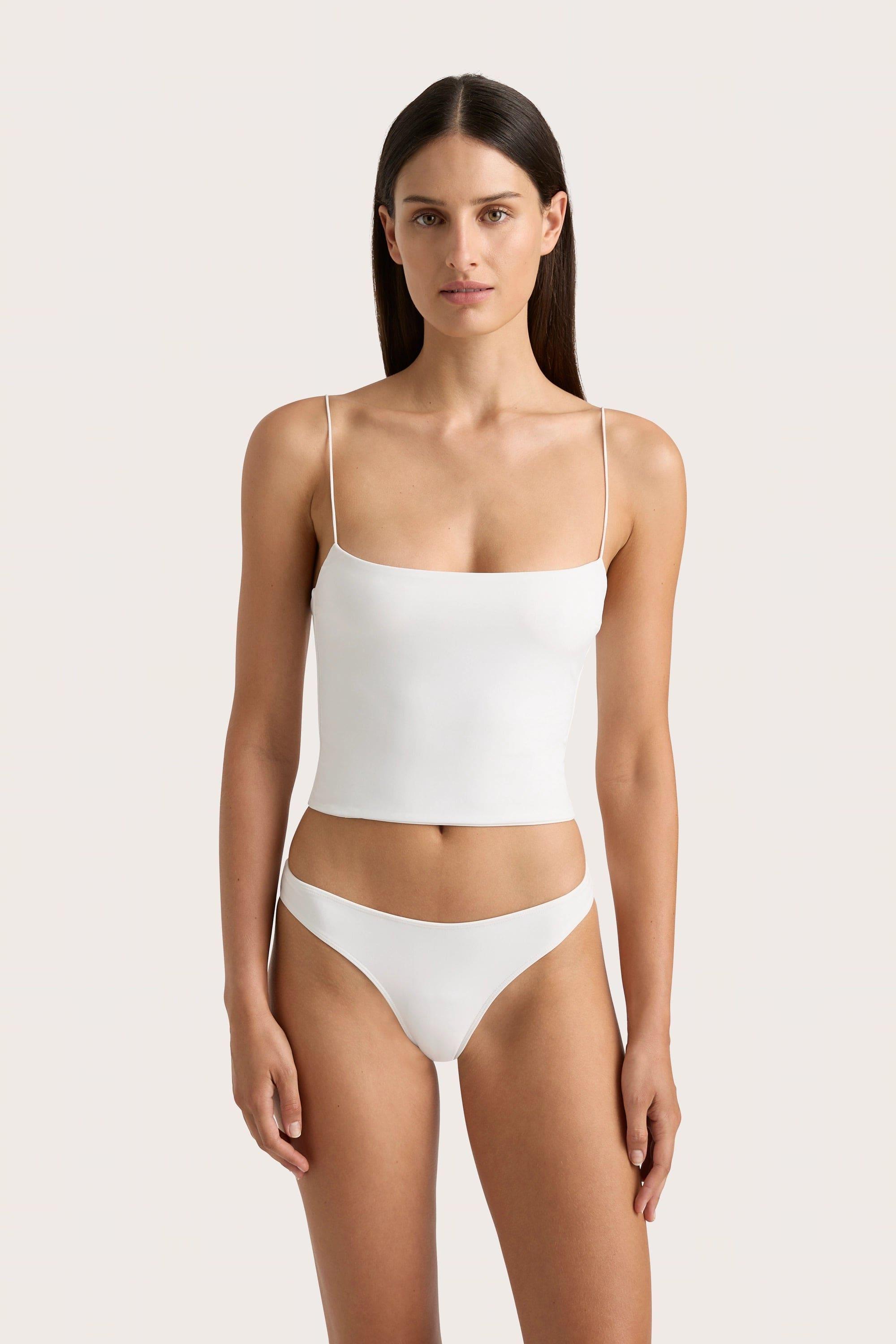 Jean Swim Top White Product Image