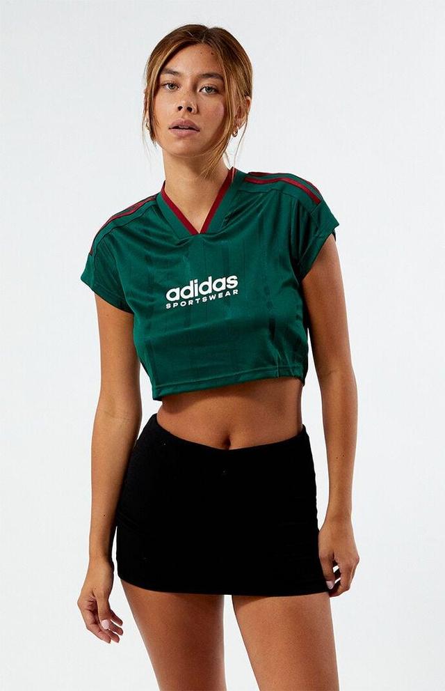 Adidas Women's Tiro Cut 3-Stripes Cropped Jersey - Product Image