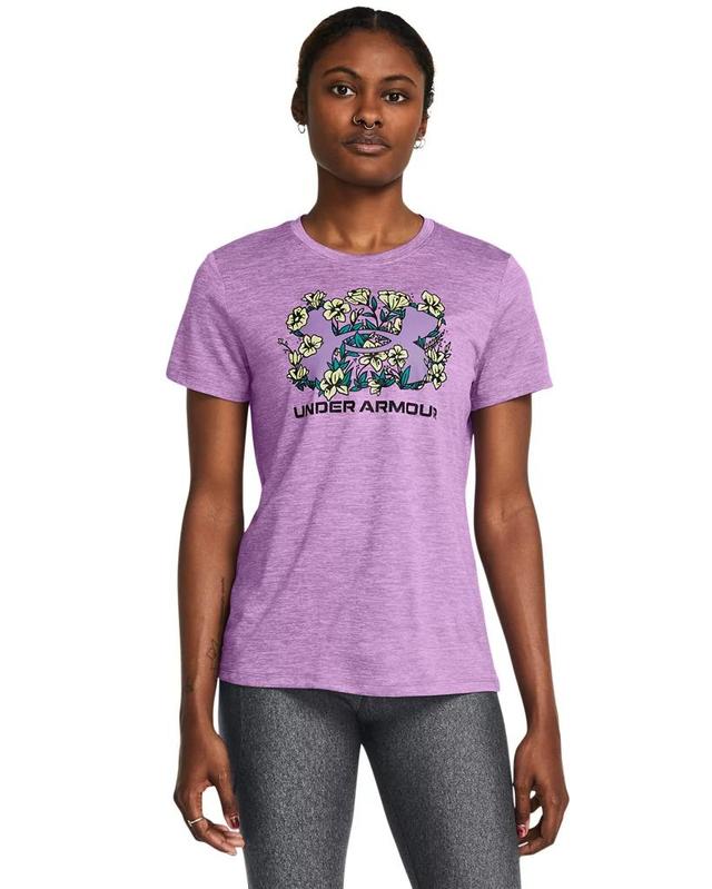 Women's UA Tech™ Twist Flower Short Sleeve Product Image