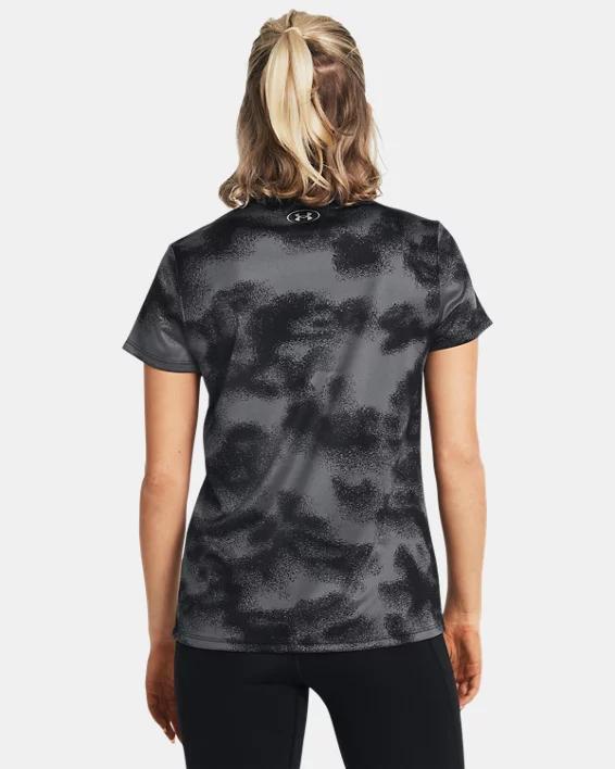 Women's UA Tech™ Printed V-Neck Short Sleeve Product Image