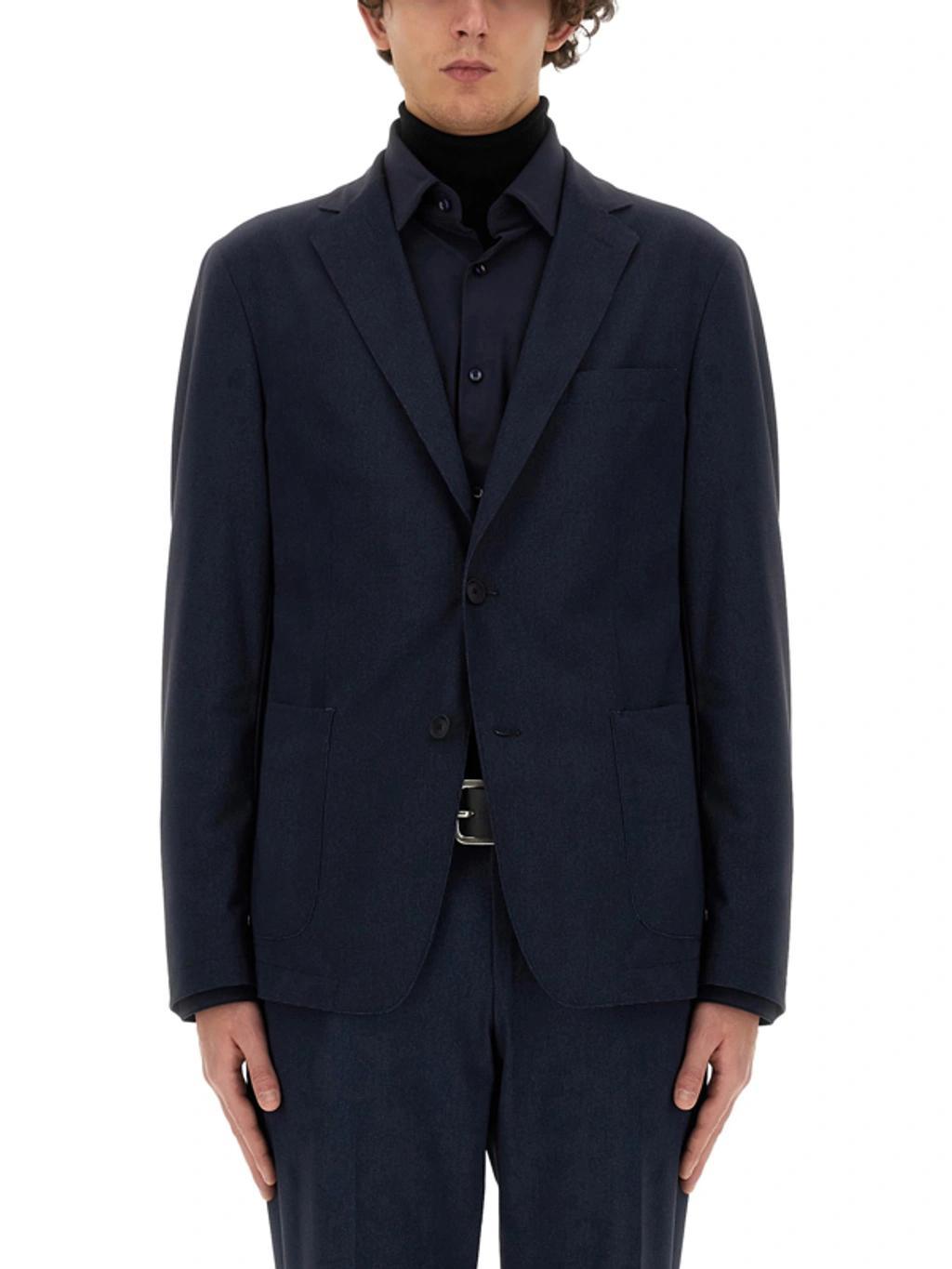 HUGO BOSS Boss Slim Fit Jacket In Blue Product Image