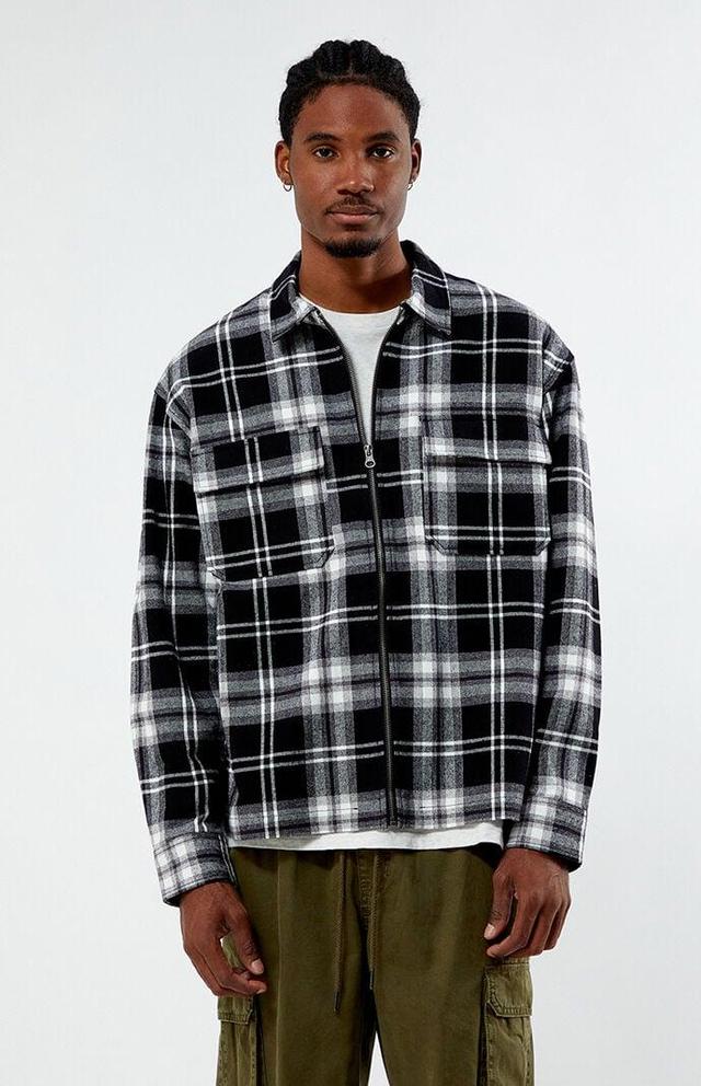 Men's Full Zip Flannel Shirt - Product Image