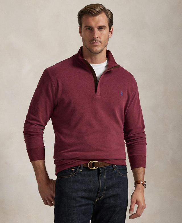 Polo Ralph Lauren Mens Big & Tall Luxury Jersey Quarter-Zip Pullover Product Image