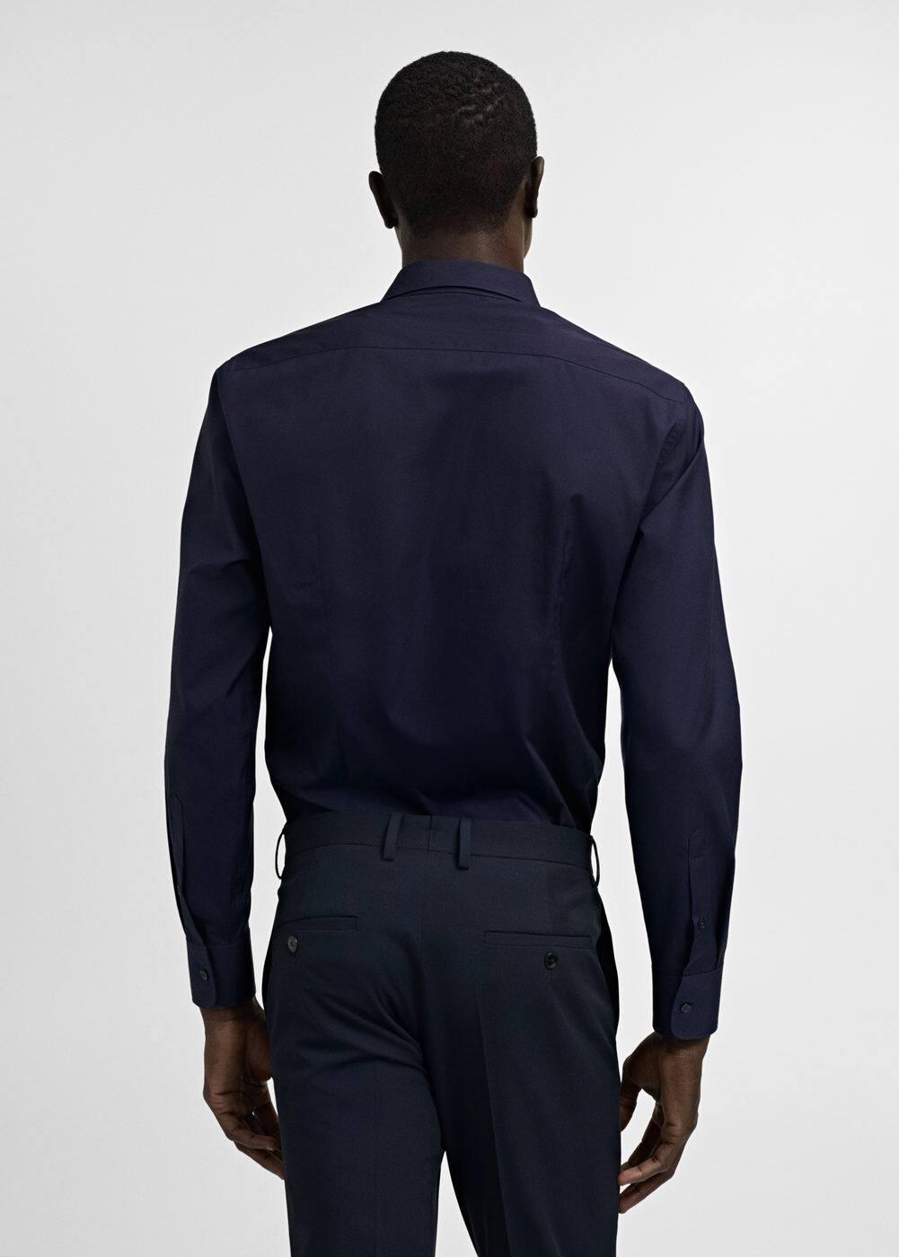 MANGO MAN - Slim-fit cotton poplin suit shirt navyMen Product Image