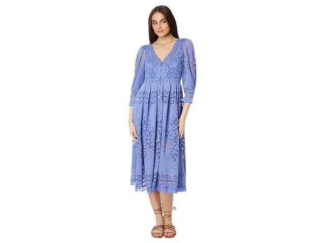 Free People Shadow Dance Midi (Persian Jewel) Women's Dress Product Image