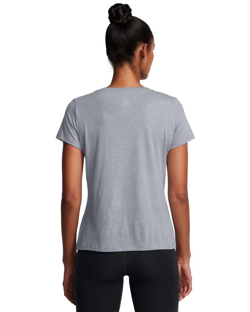 Women's UA Performance Cotton Collegiate V-Neck T-Shirt Product Image