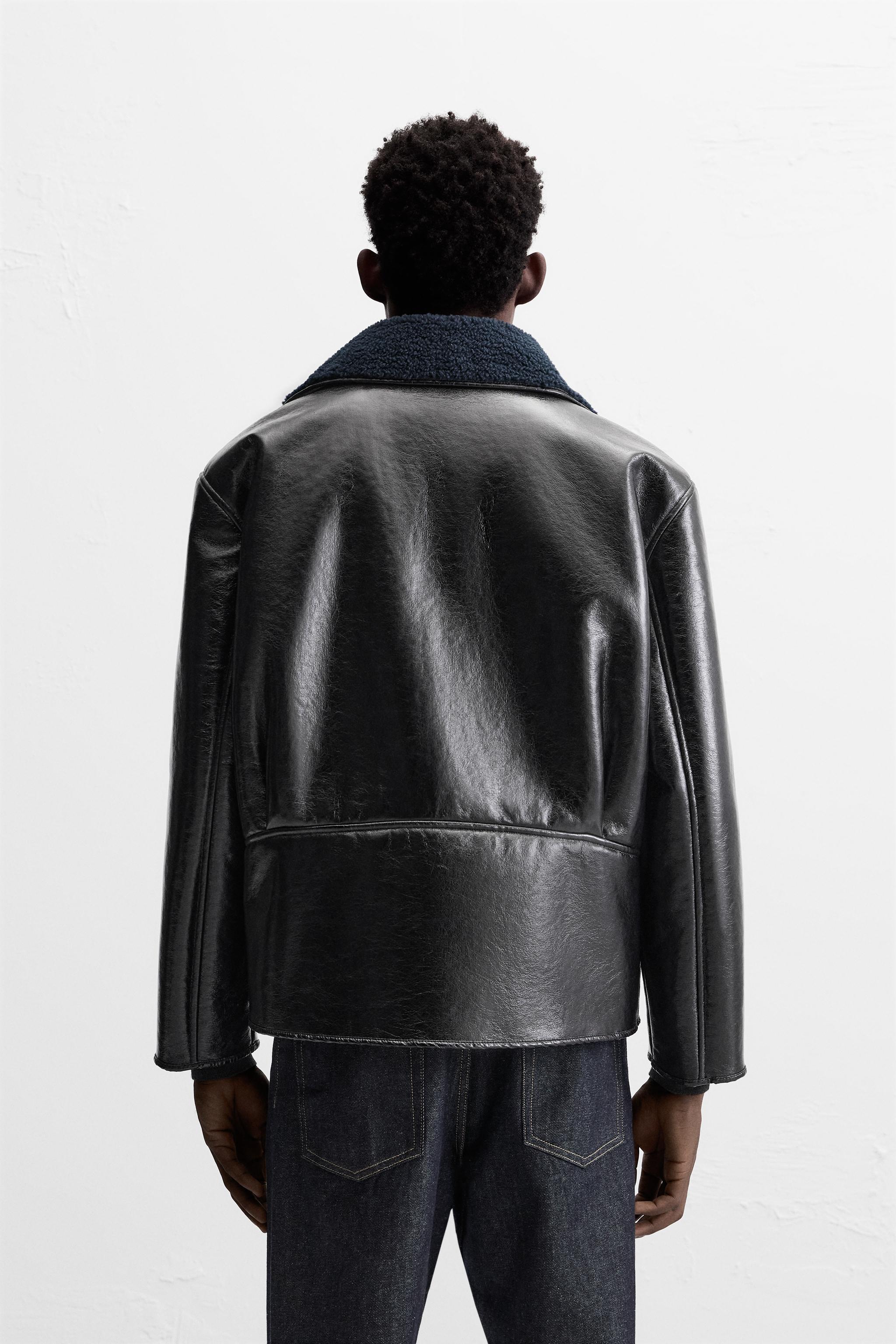 FAUX LEATHER SHINY JACKET Product Image