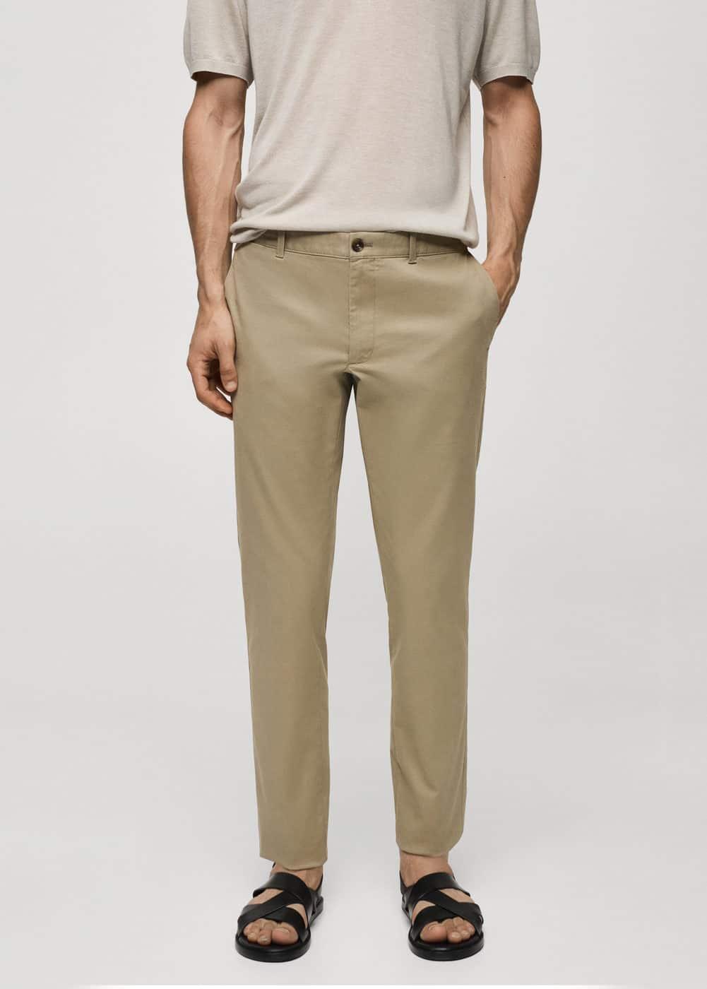 MANGO MAN - Slim fit serge chino trousers khakiMen Product Image