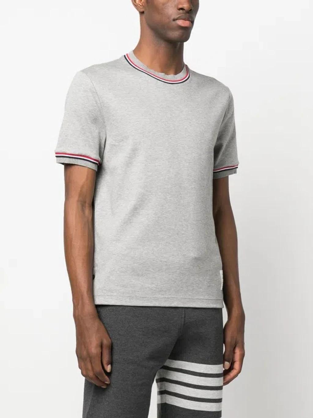 Rwb Motif Cotton T-shirt In Grey Product Image