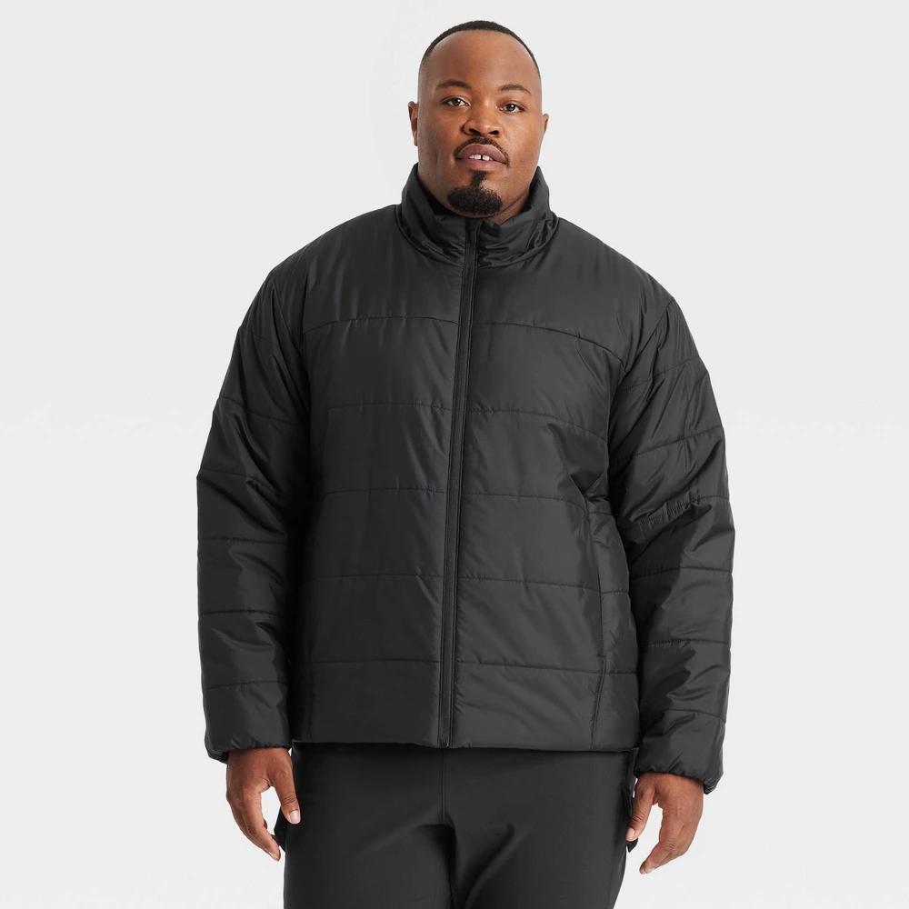 Mens Big Mid Weight Puffer Jacket with 3M Thinsulate - All In Motion Black 3XL Product Image