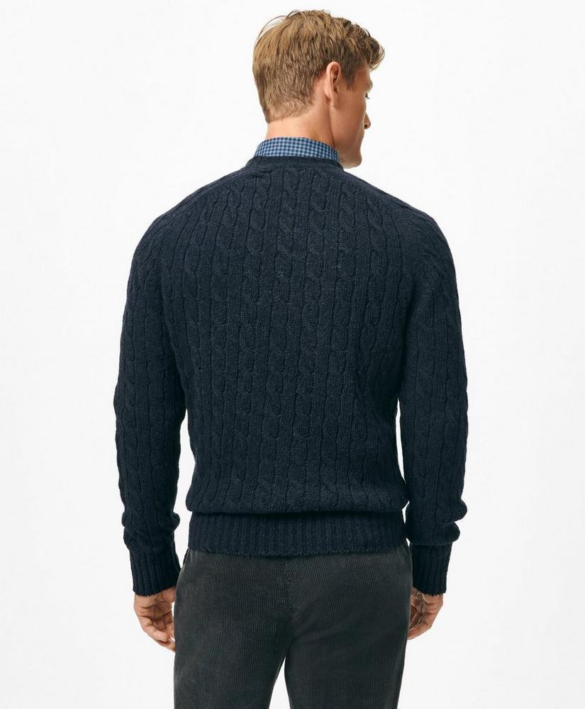 Cable Crewneck Sweater in Shetland Wool Product Image