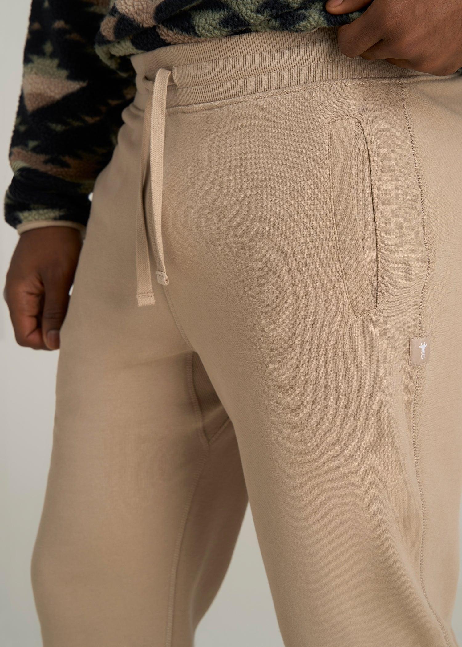 Wearever 2.0 French Terry Joggers for Tall Men in Light Camel Male Product Image