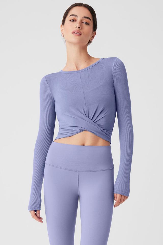 Cover Long Sleeve Top - Lilac Blue Female Product Image