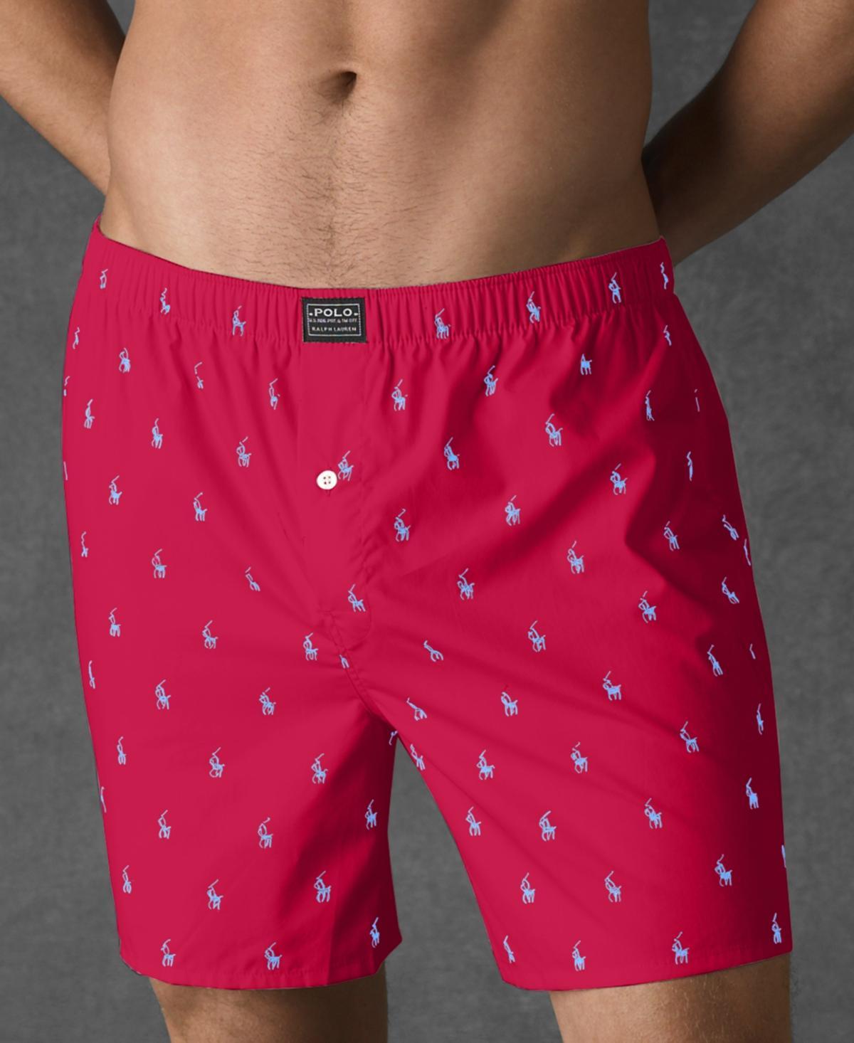 Polo Ralph Lauren Pony Print Woven Cotton Boxers Product Image