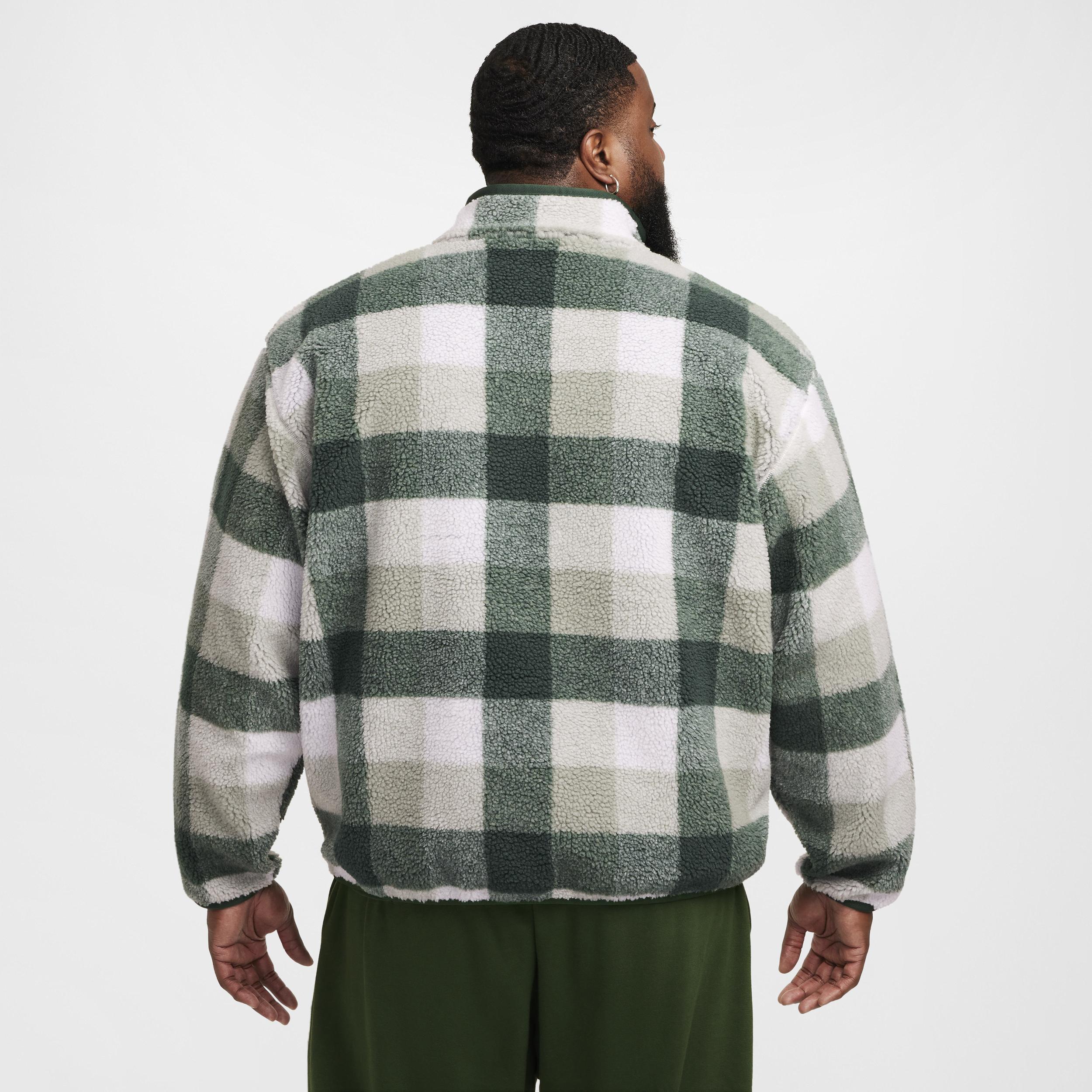 Nike Mens Club Seasonal Winterized All Over Print Half-Zip - Sail/Fir/Fir Product Image