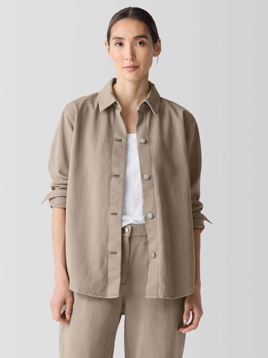 Garment-Dyed Utility Organic Cotton Shirt Jacket Product Image