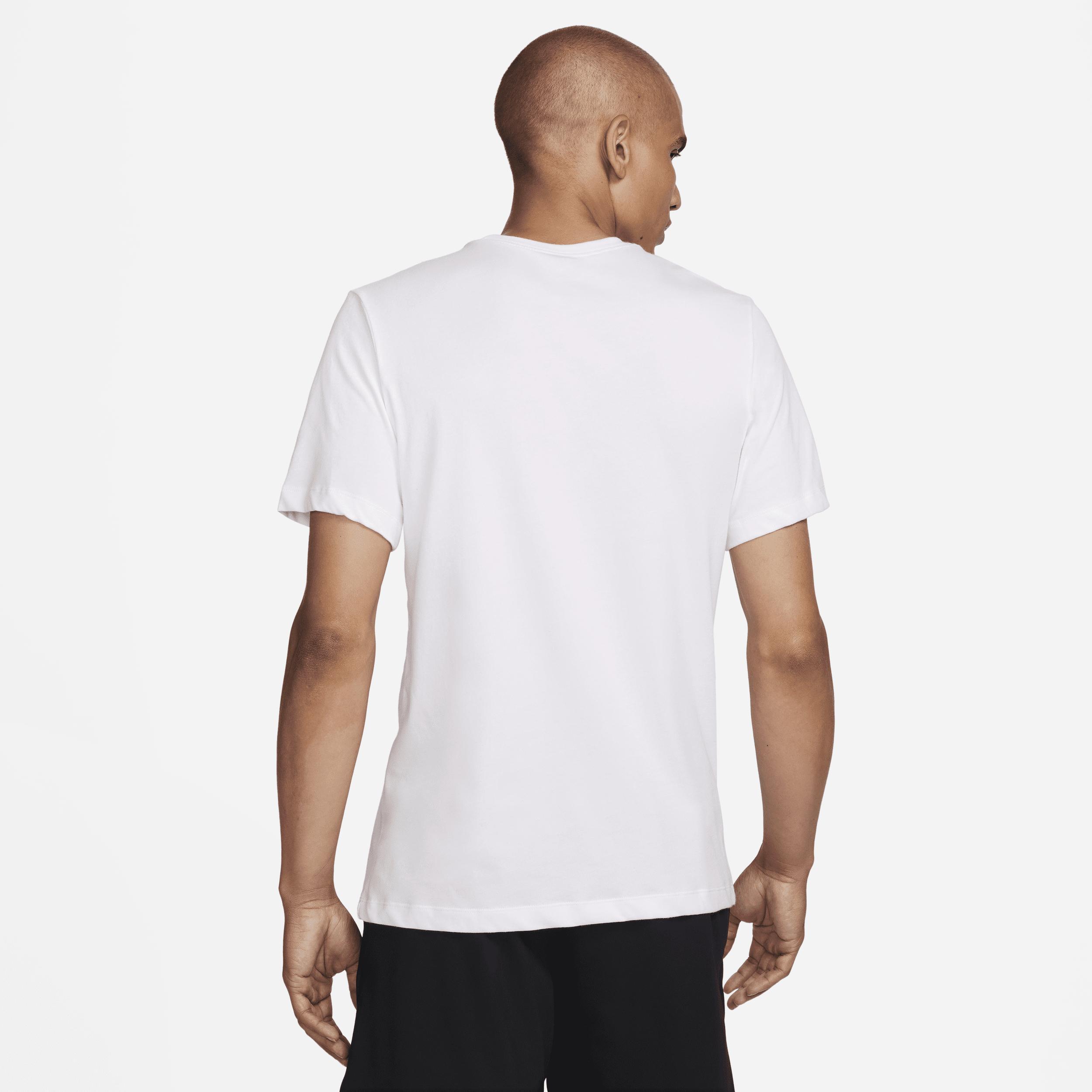 NIKE Men's Dri-fit Logo Fitness T-shirt In White Product Image