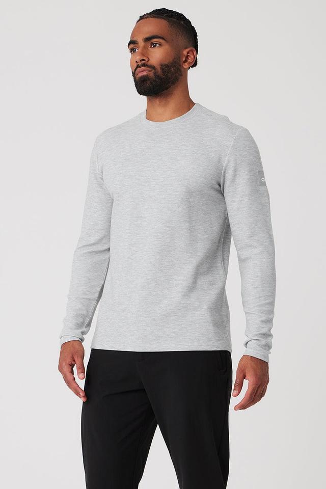 Micro Waffle Fast Break Long Sleeve Tee - Athletic Heather Grey Male Product Image