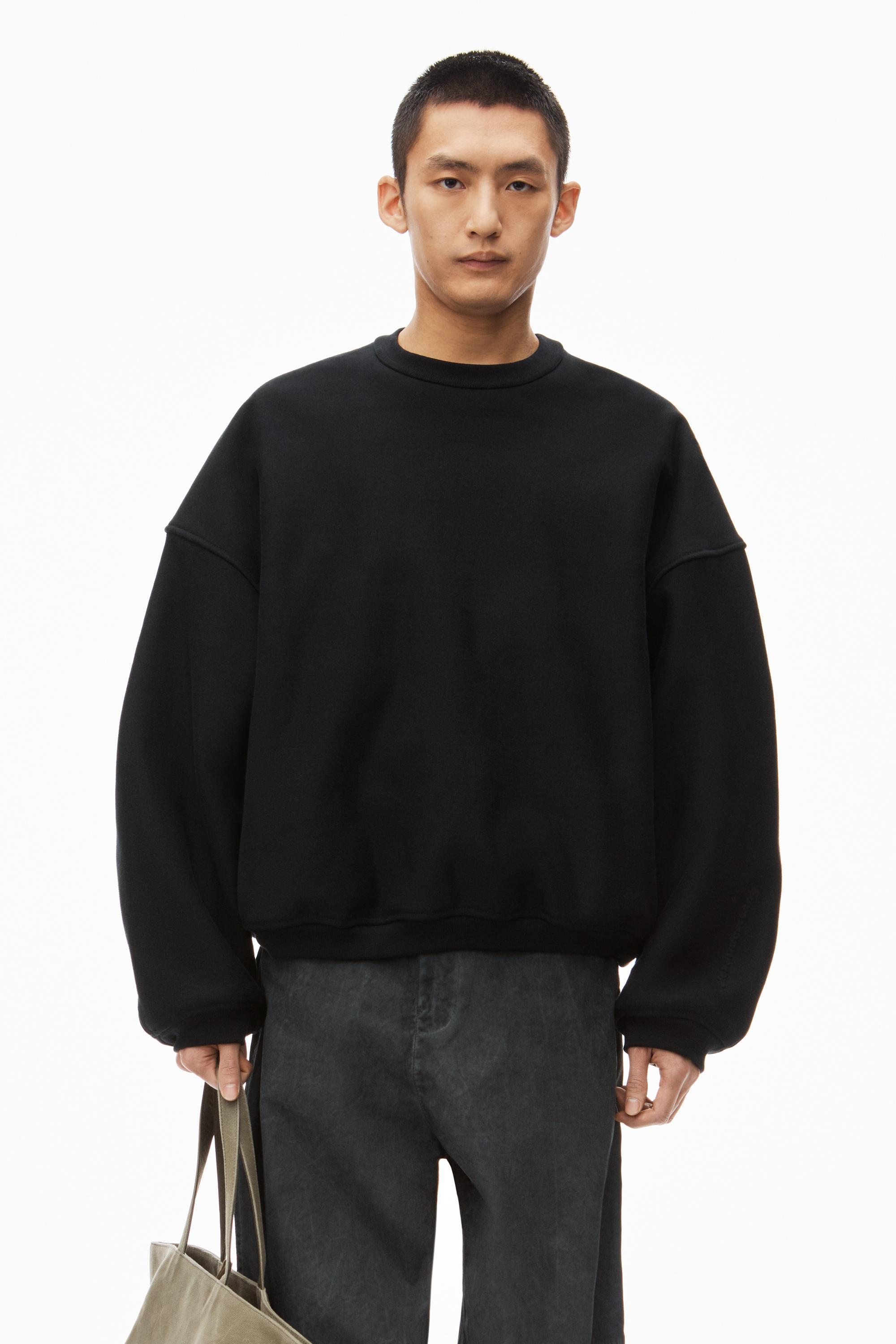 Logo Embroidered Oversized Crewneck In Cotton Product Image