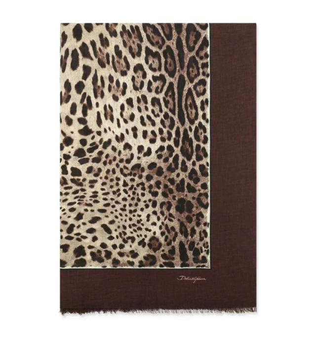 Leopard Print Stole In Multi Product Image