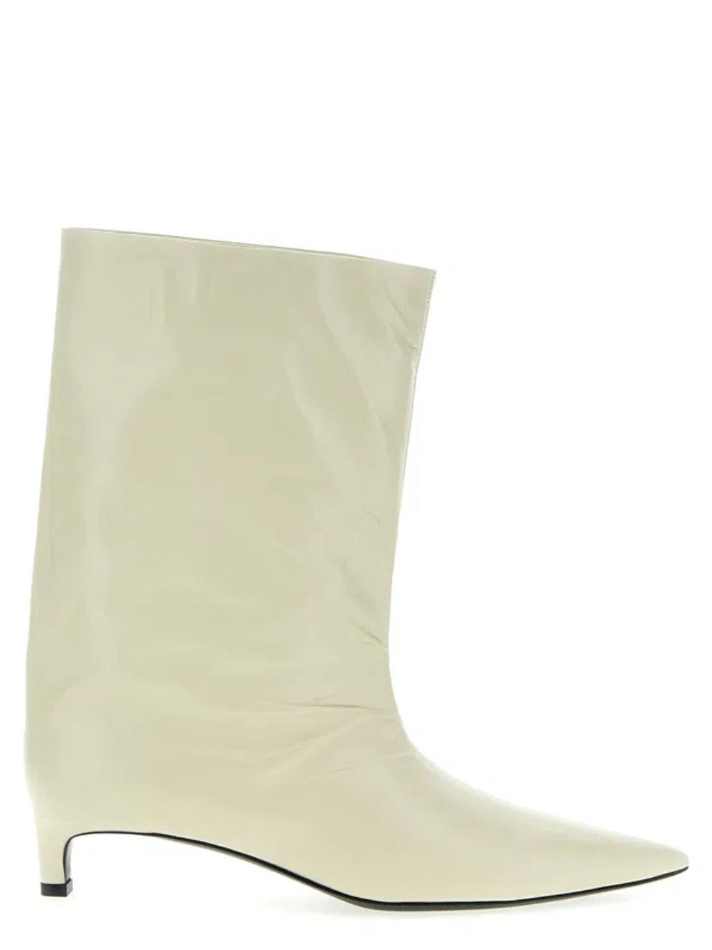 Pointed Toe Ankle Boots In Ivory product image