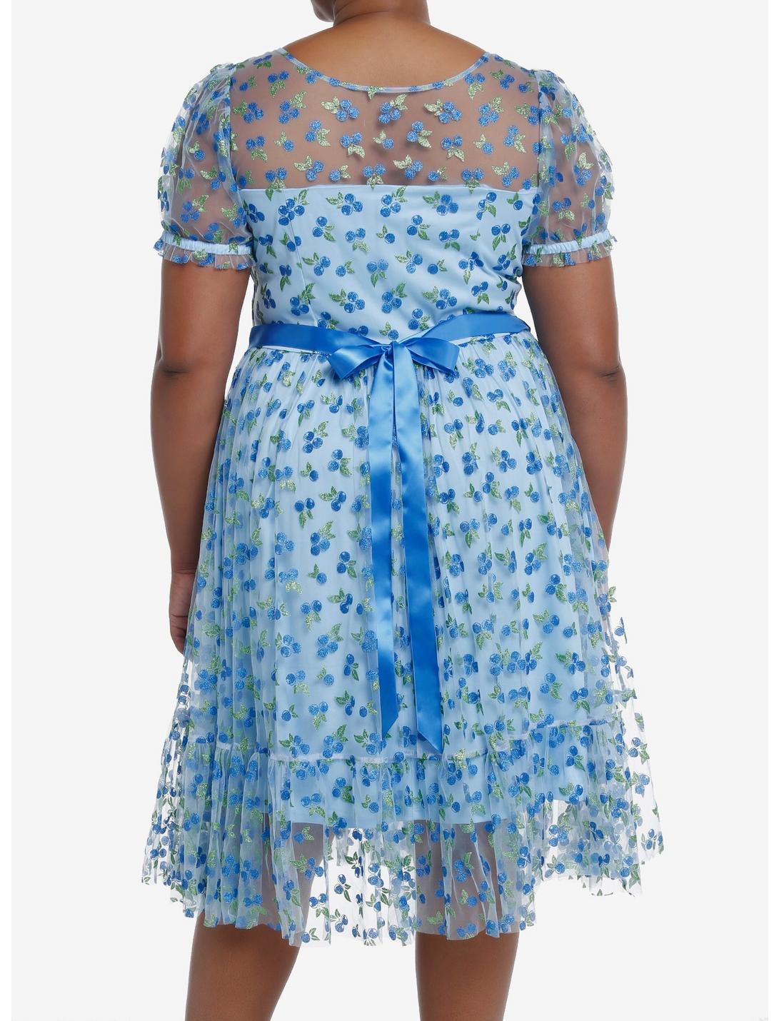 Sweet Society Blueberry Glitter Mesh Dress Plus Size Product Image