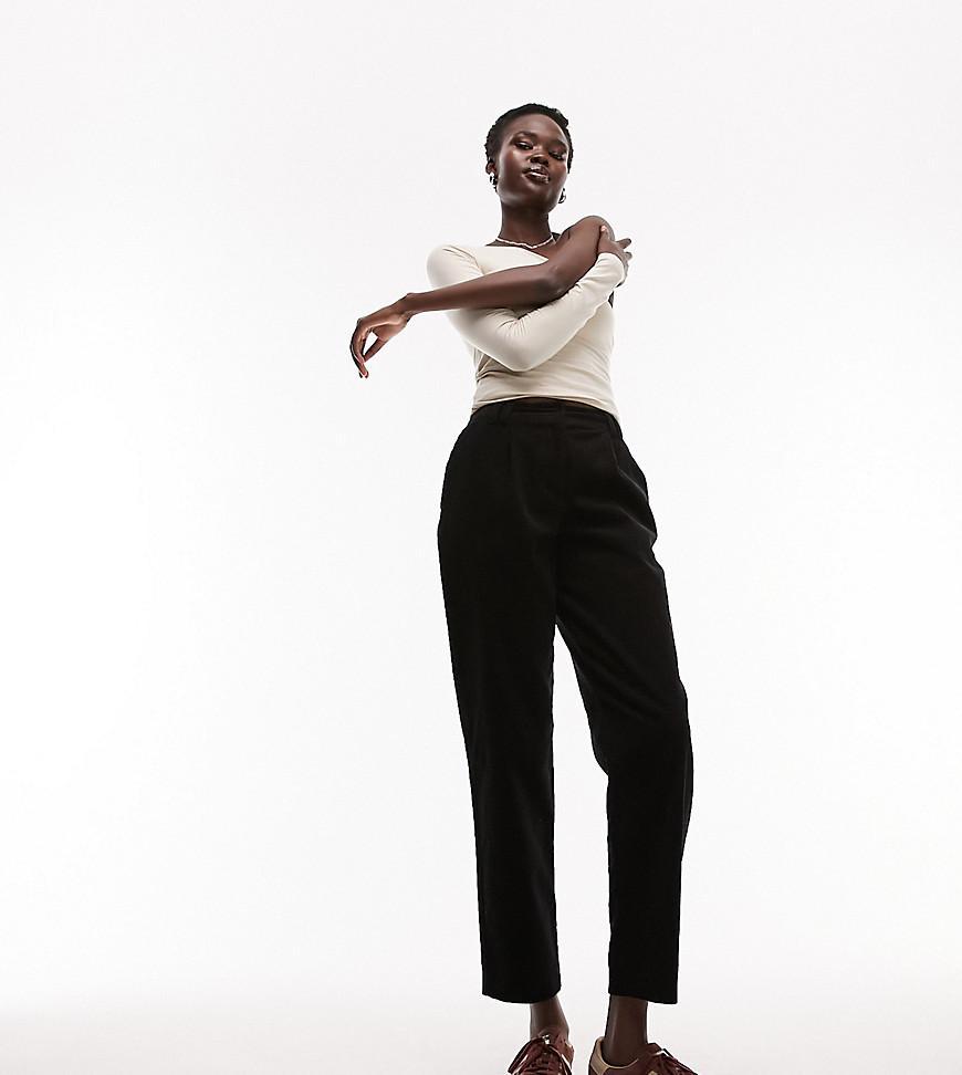 Topshop Tall cord peg pants in black Product Image