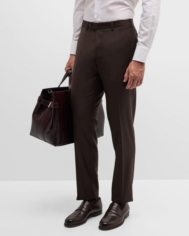 Mens Solid 150s Wool Twill Pants Product Image