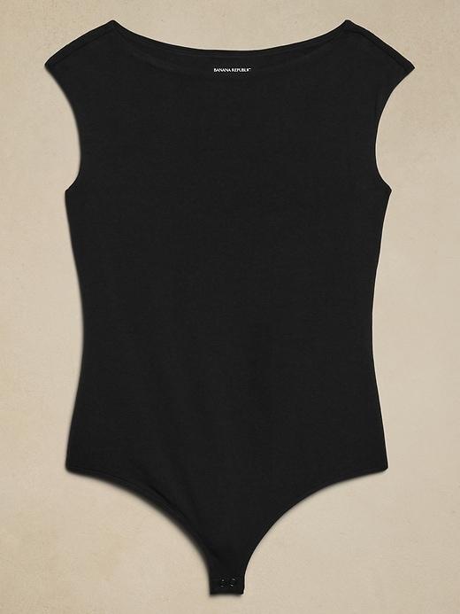 Soft Stretch Cap-Sleeve Bodysuit Product Image