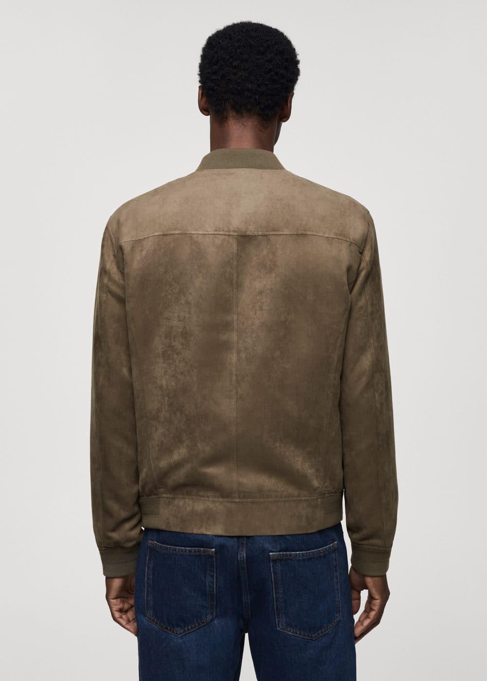 MANGO MAN - Suede-effect bomber jacket medium brownMen Product Image