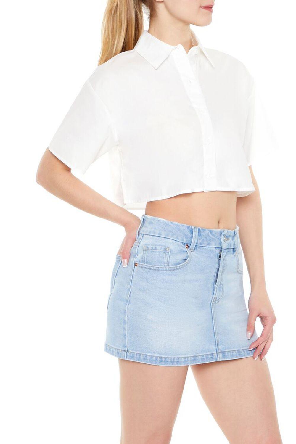 Poplin Cropped Shirt | Forever 21 Product Image