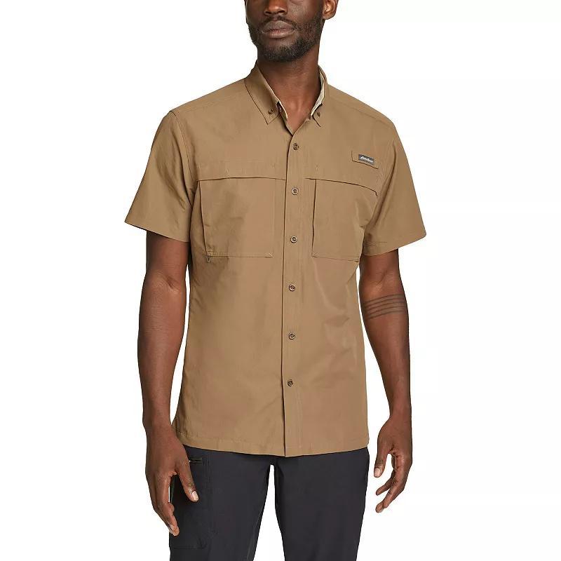 Big & Tall Eddie Bauer Ripstop Guide Short Sleeve Button Down Shirt, Mens Dusty Pink Product Image