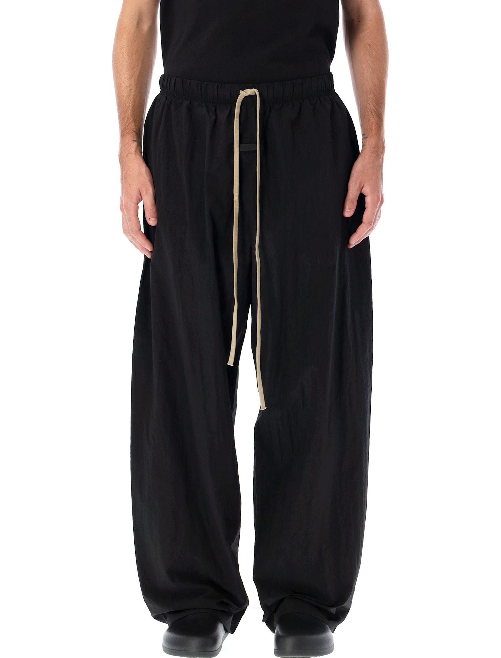 Wool Wide-leg Trousers In Black Product Image