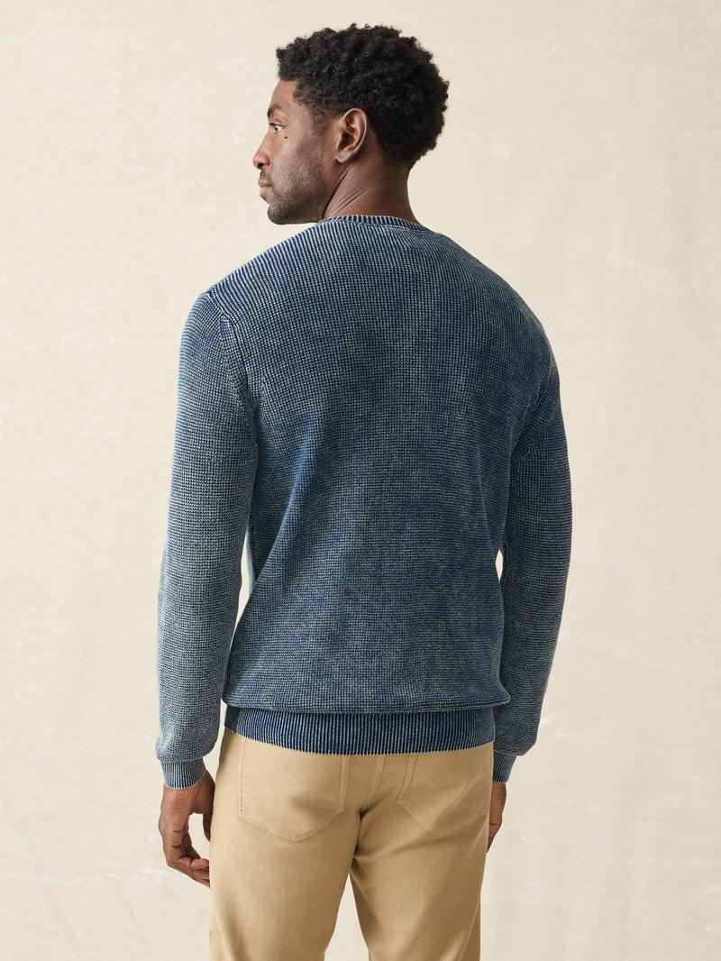 Sunwashed Crewneck Sweater - Indigo Storm Wash Product Image