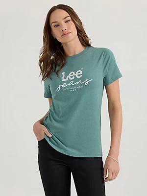 Women's Center Script Logo Tee | Women's Tops | Lee® Product Image