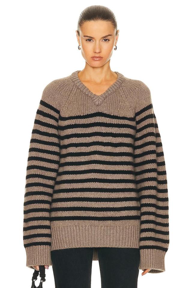 KHAITE Nalani Sweater in Brown Product Image