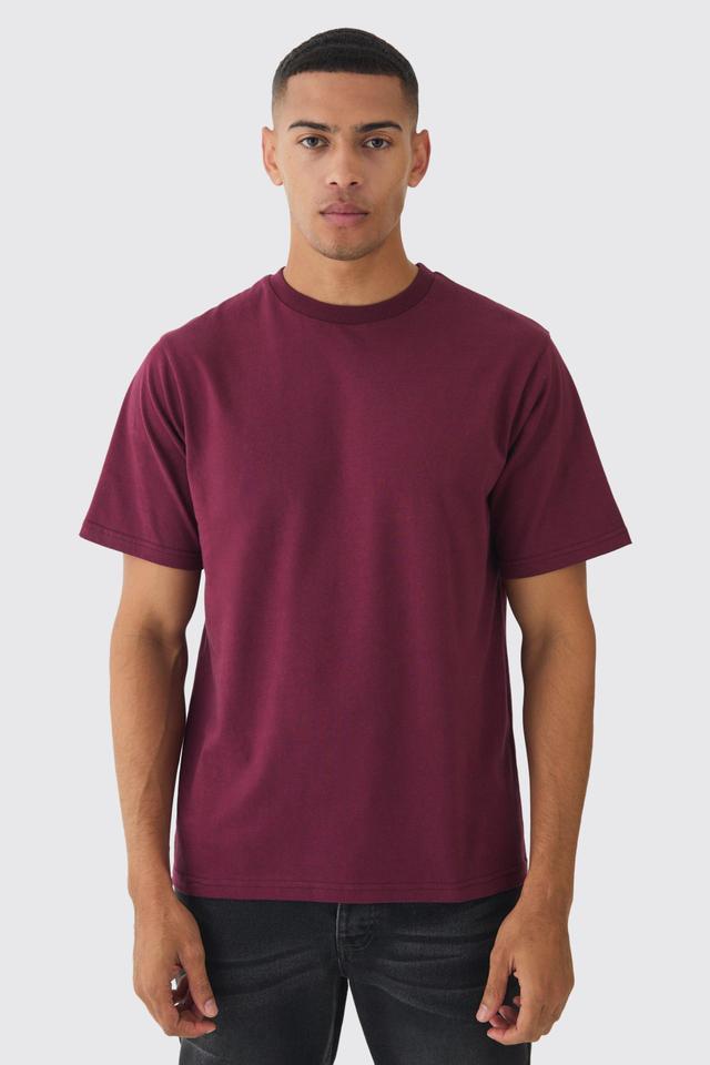 Oversized Extended Neck Heavy T-shirt | boohooMAN USA Product Image