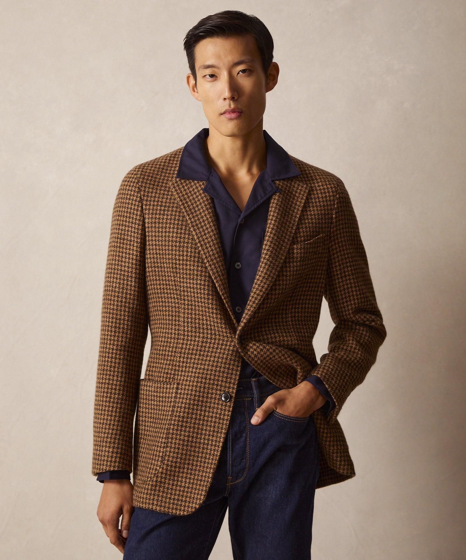 Italian Sport Coat in Brown Houndstooth Product Image