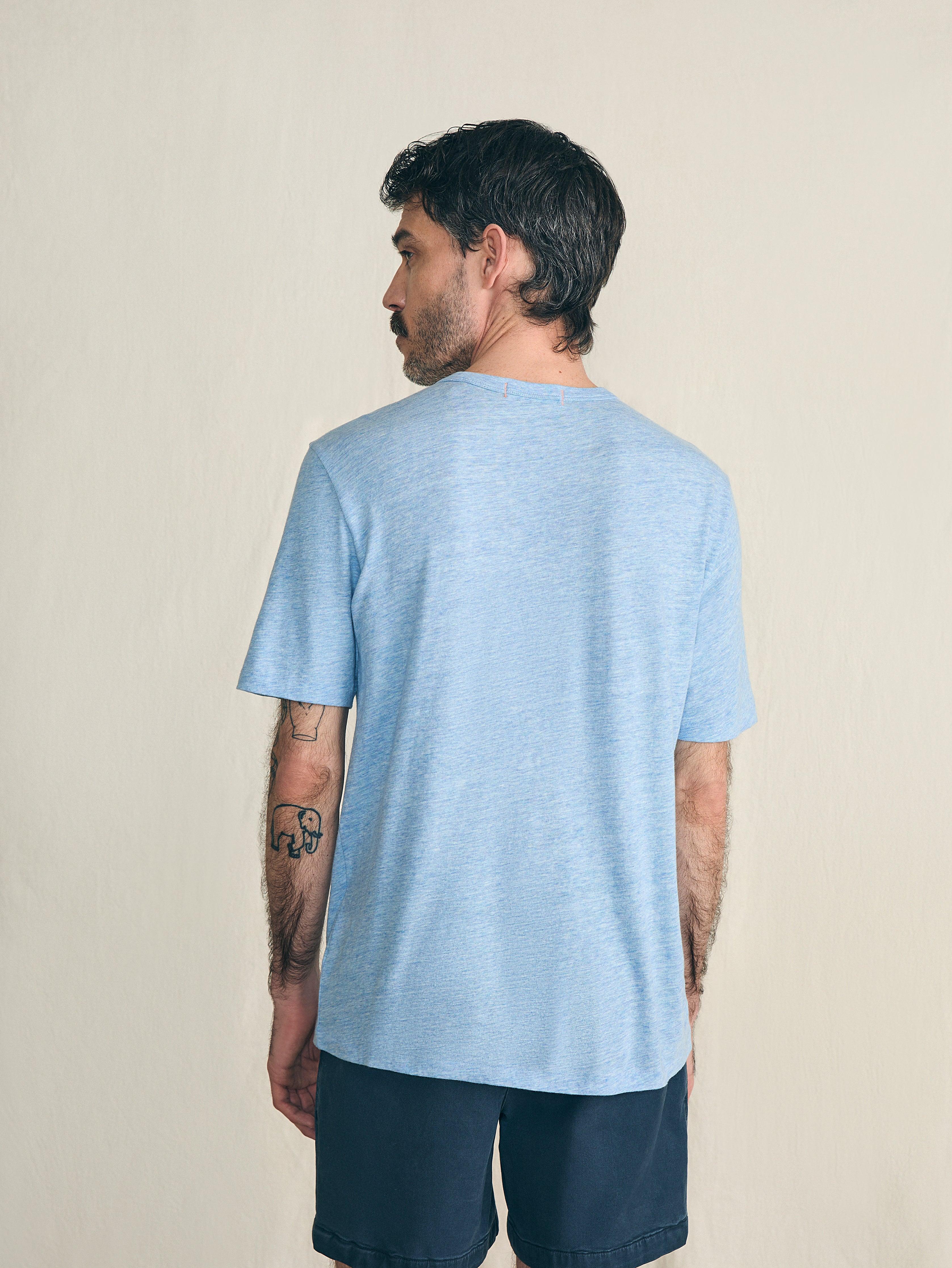 Short-Sleeve Vintage Chambray Tee - Delta Blue Heather Male Product Image