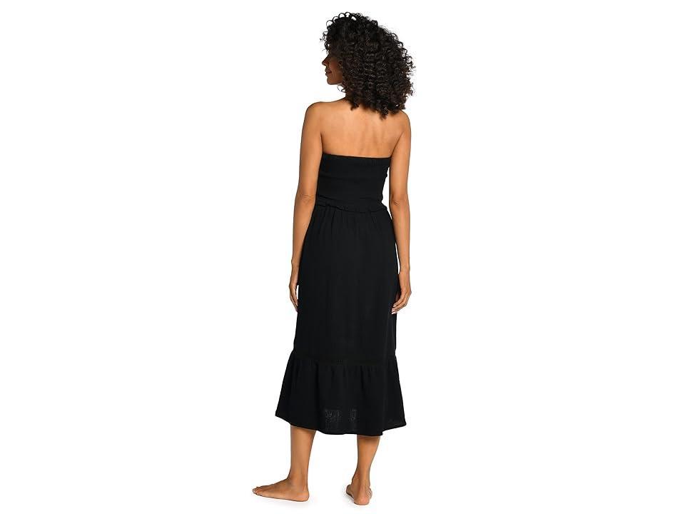 La Blanca Seaside Strapless Cotton Gauze Cover-Up Dress Product Image