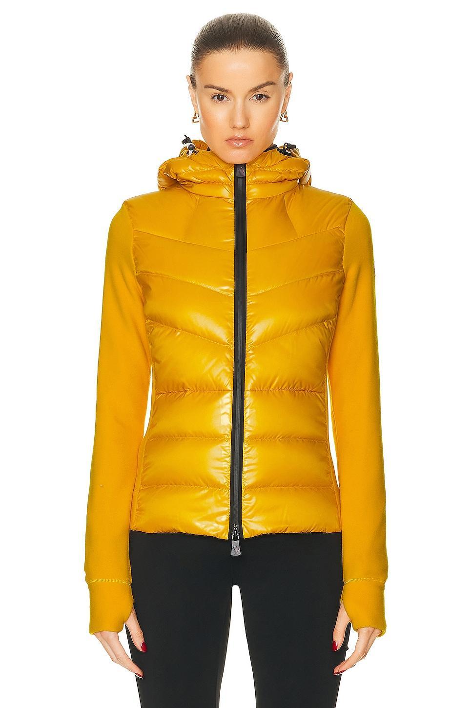 Moncler Grenoble Zip Up Cardigan Yellow. (also in L, S). Product Image