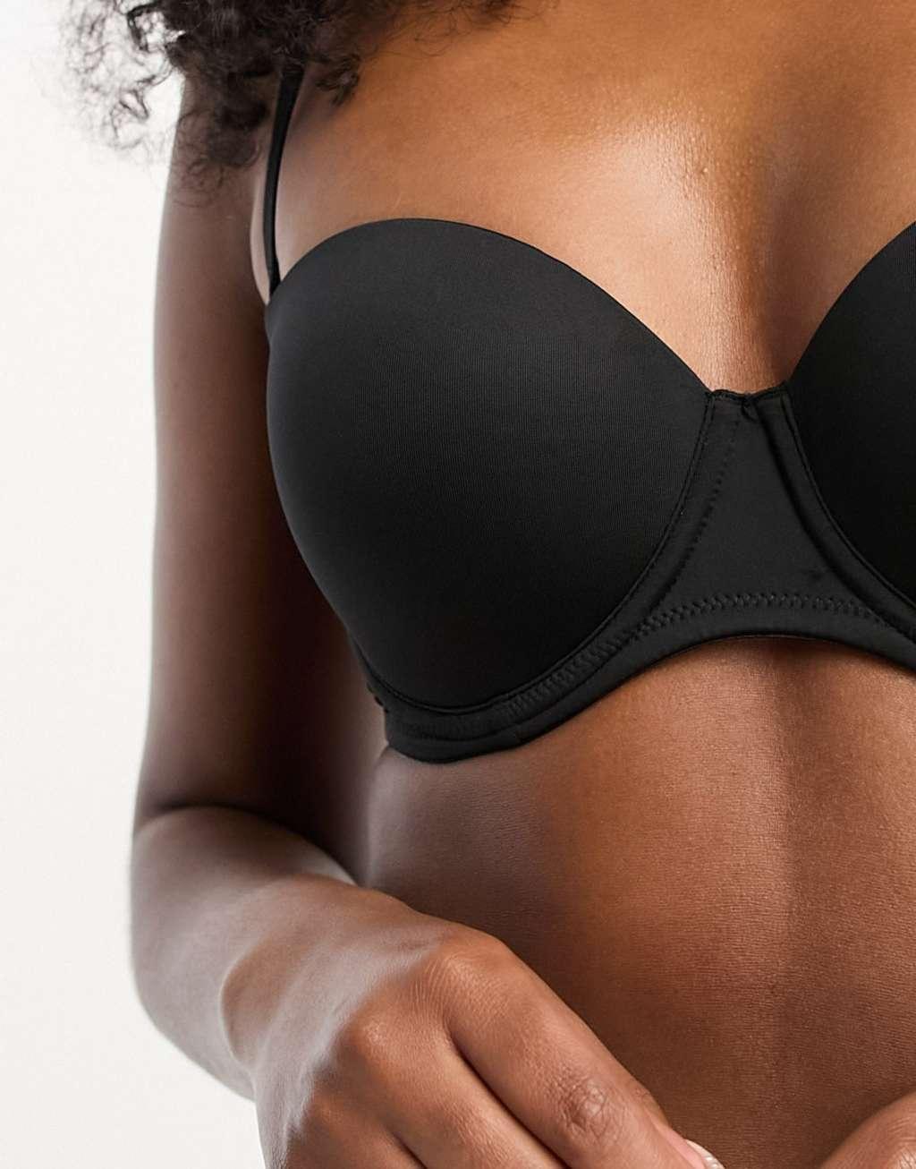 ASOS DESIGN molded multiway strapless bra in black Product Image