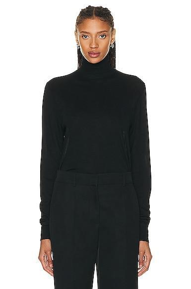 The Row Eva Top in Black - Black. Size M (also in L, S). Product Image