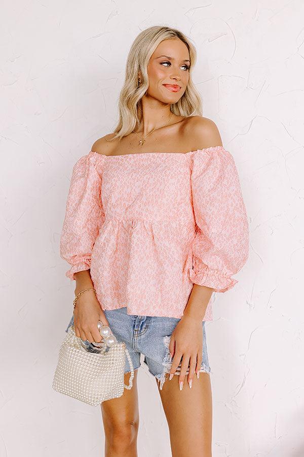 Cute On Repeat Babydoll Top In Pink Product Image